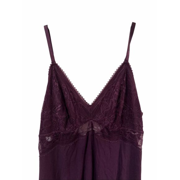 Soma purple cool nights lace night gown- size m - Picture 3 of 6